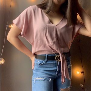 Pink blouse. Super cute!
